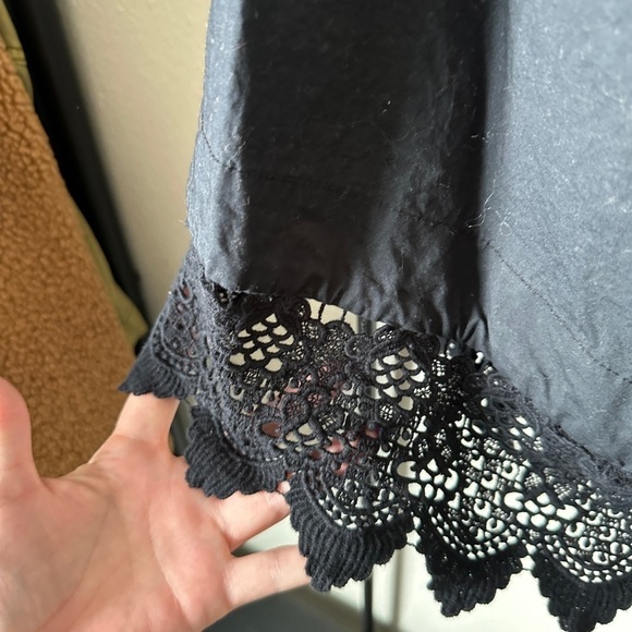 Who what wear black cotton lace time off shoulder boho summer blouse top shirt - Picture 3 of 4